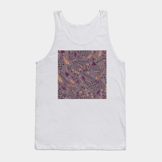 Retro pattern with autumn plants Tank Top by DanielK